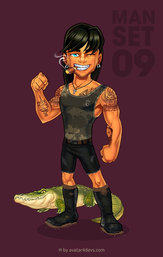 Croc avatar man