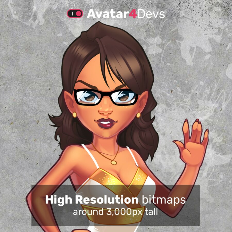 Night dress avatar woman