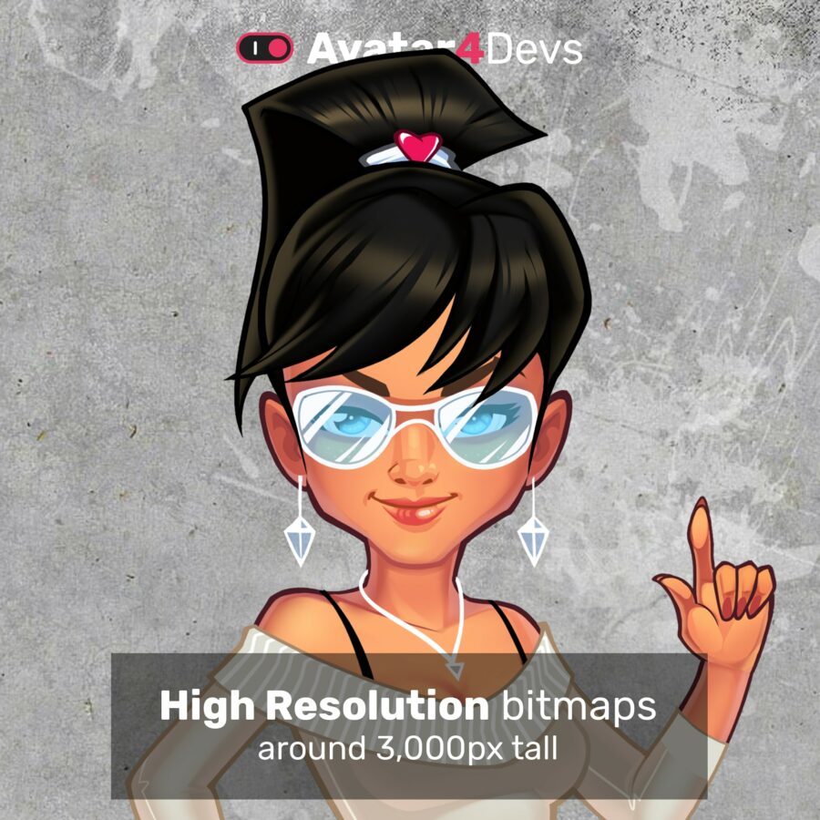 Pony tail woman avatar