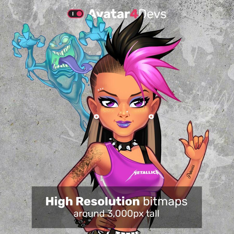 Punk girl avatar